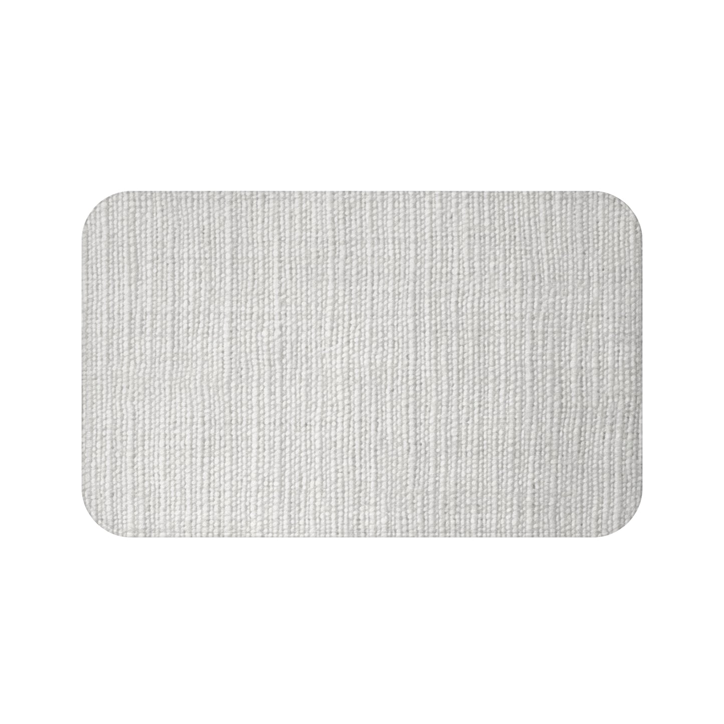 Chic White Denim-Style Fabric, Luxurious & Stylish Material - Bath Mat