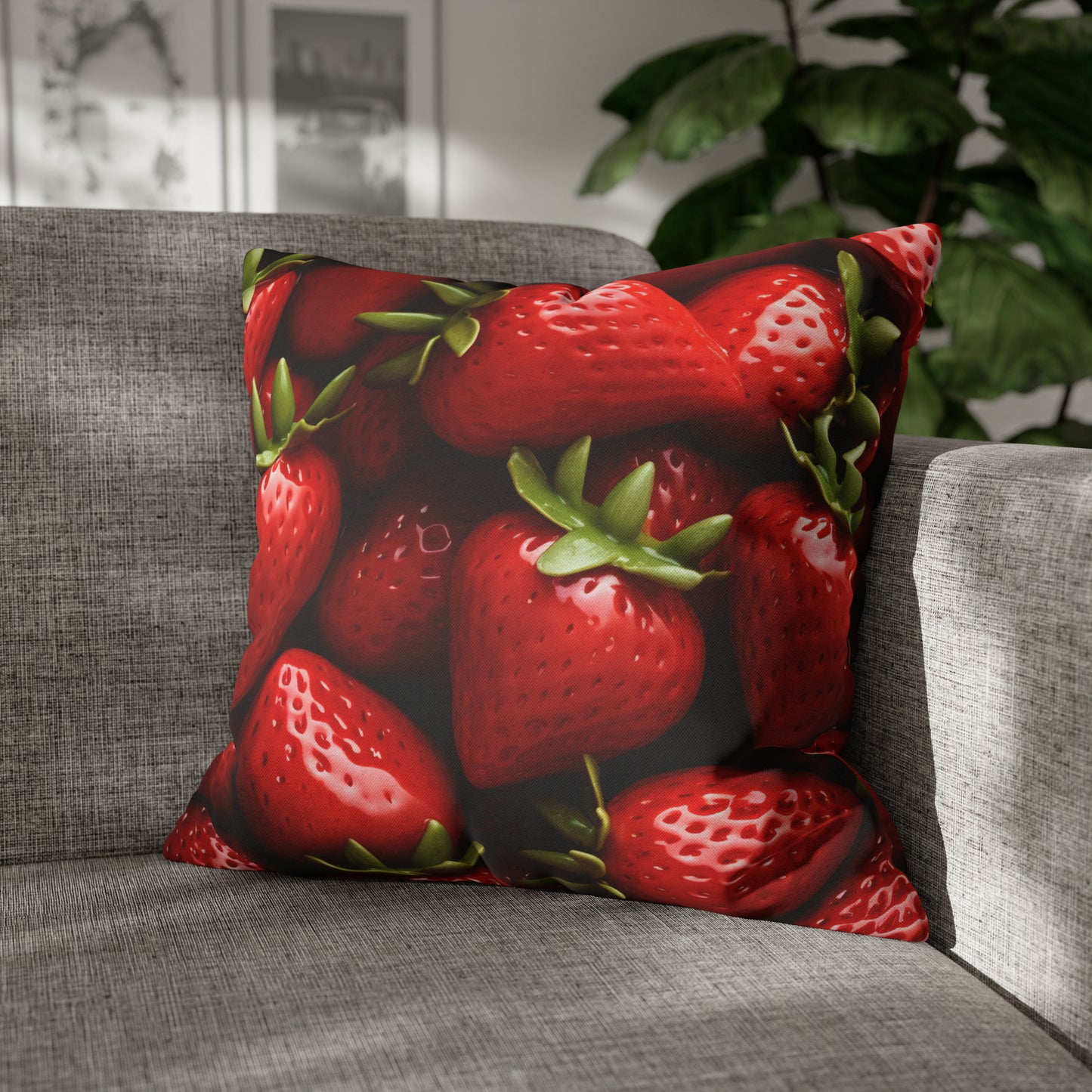 Strawberry Patch Picks: Home Decor and Gifts for the Ultimate Berry Fan - Spun Polyester Square Pillow Case