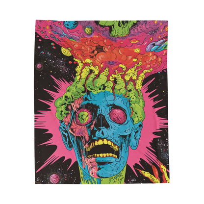 cosmic horror psychadelic, Velveteen Plush Blanket