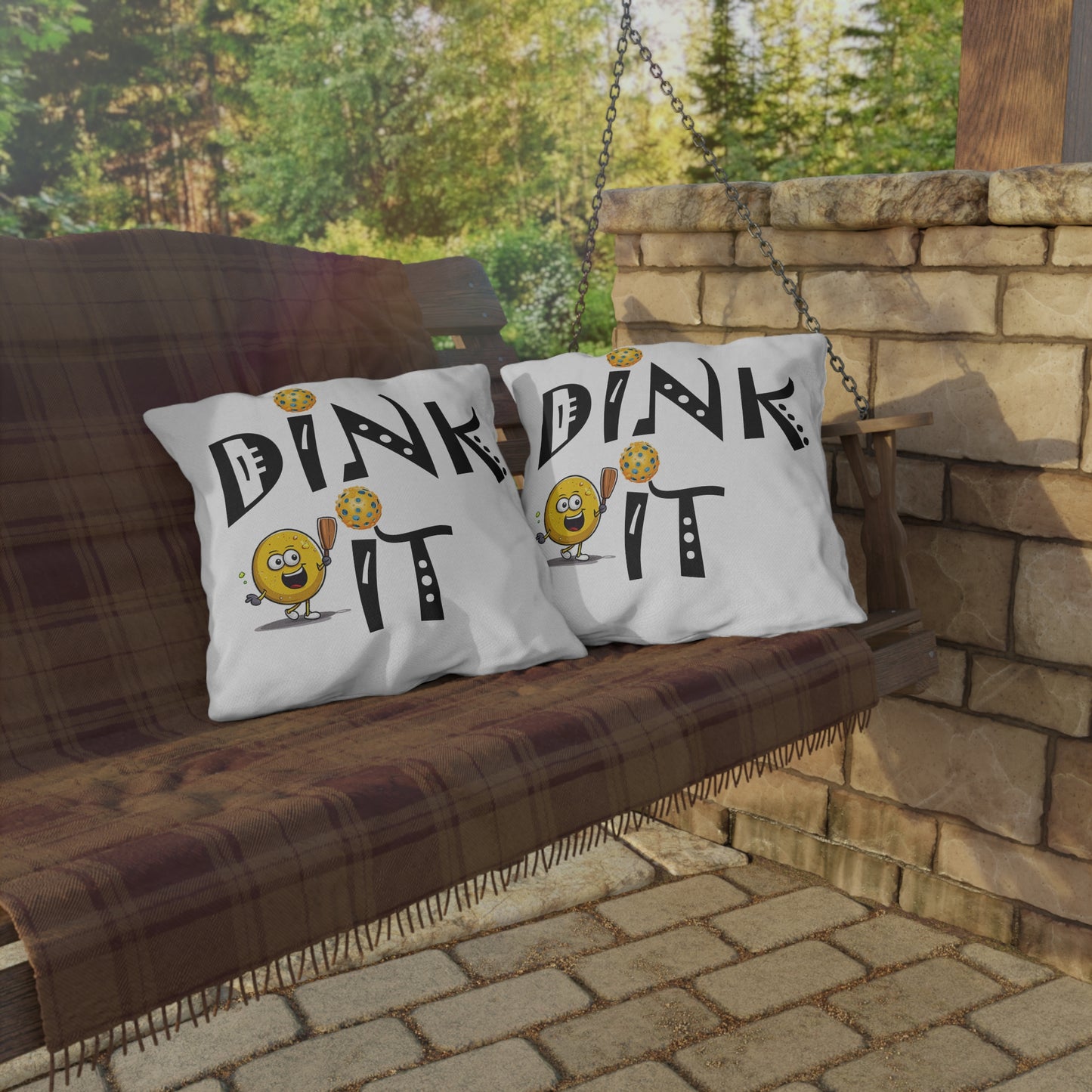 Pickleball Dink It: Sport Strategy Game Style - Gift Enthusiasts & Players - Outdoor Pillows