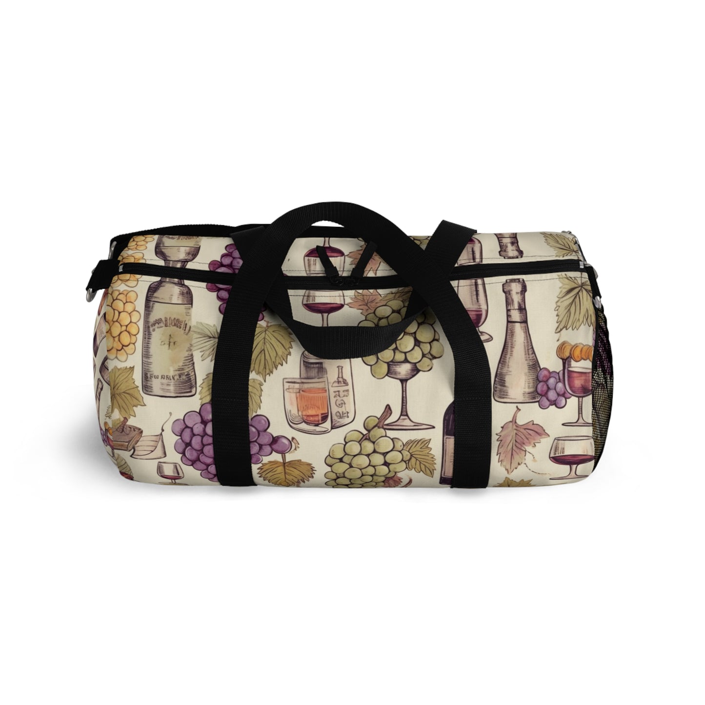 Wine Lovers Theme: Varieties of Wine, Grapes & Vineyards Design Duffel Bag