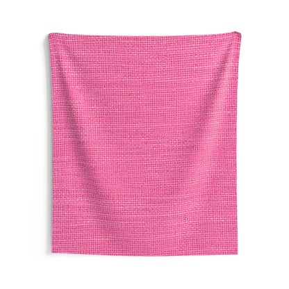 Doll-Like Pink Denim Designer Fabric Style - Indoor Wall Tapestries