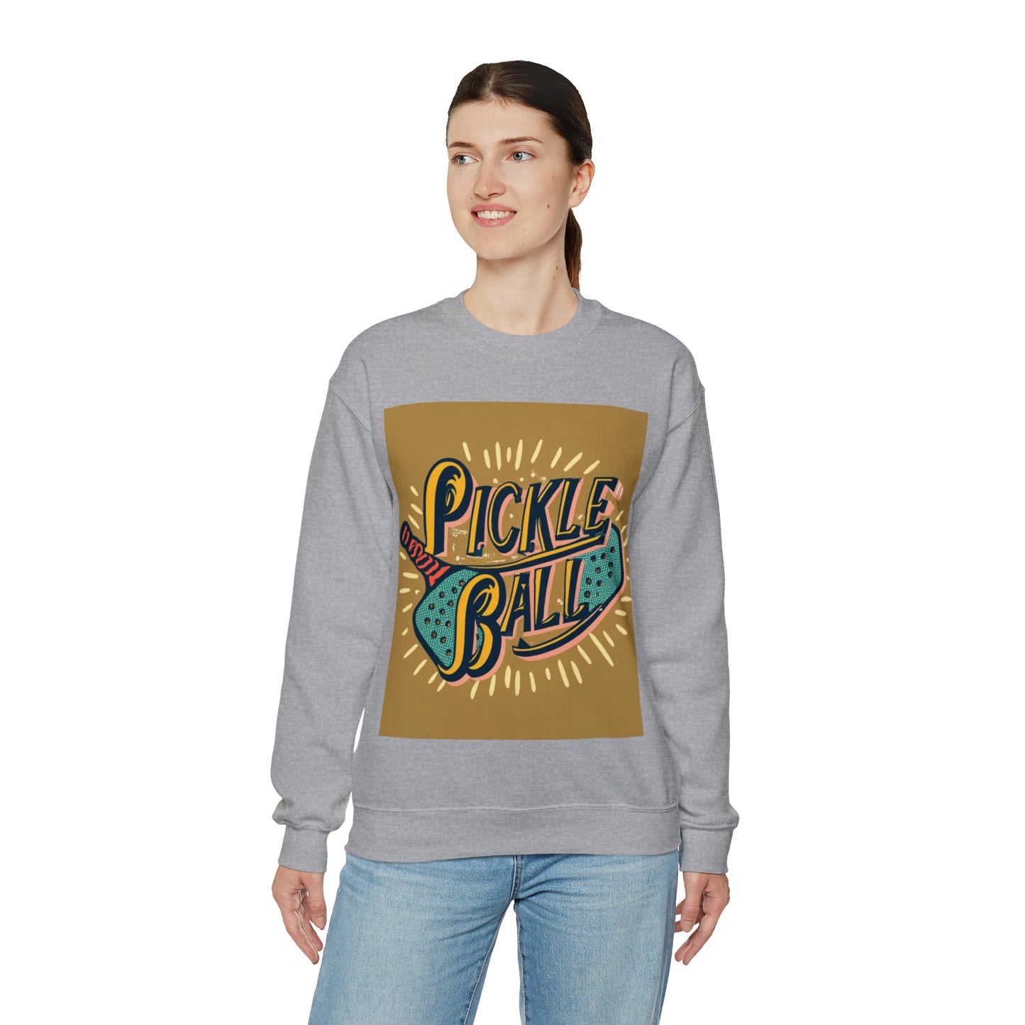 Pickleball Sport - Nostalgic Retro - Sport Game - Unisex Heavy Blend™ Crewneck Sweatshirt