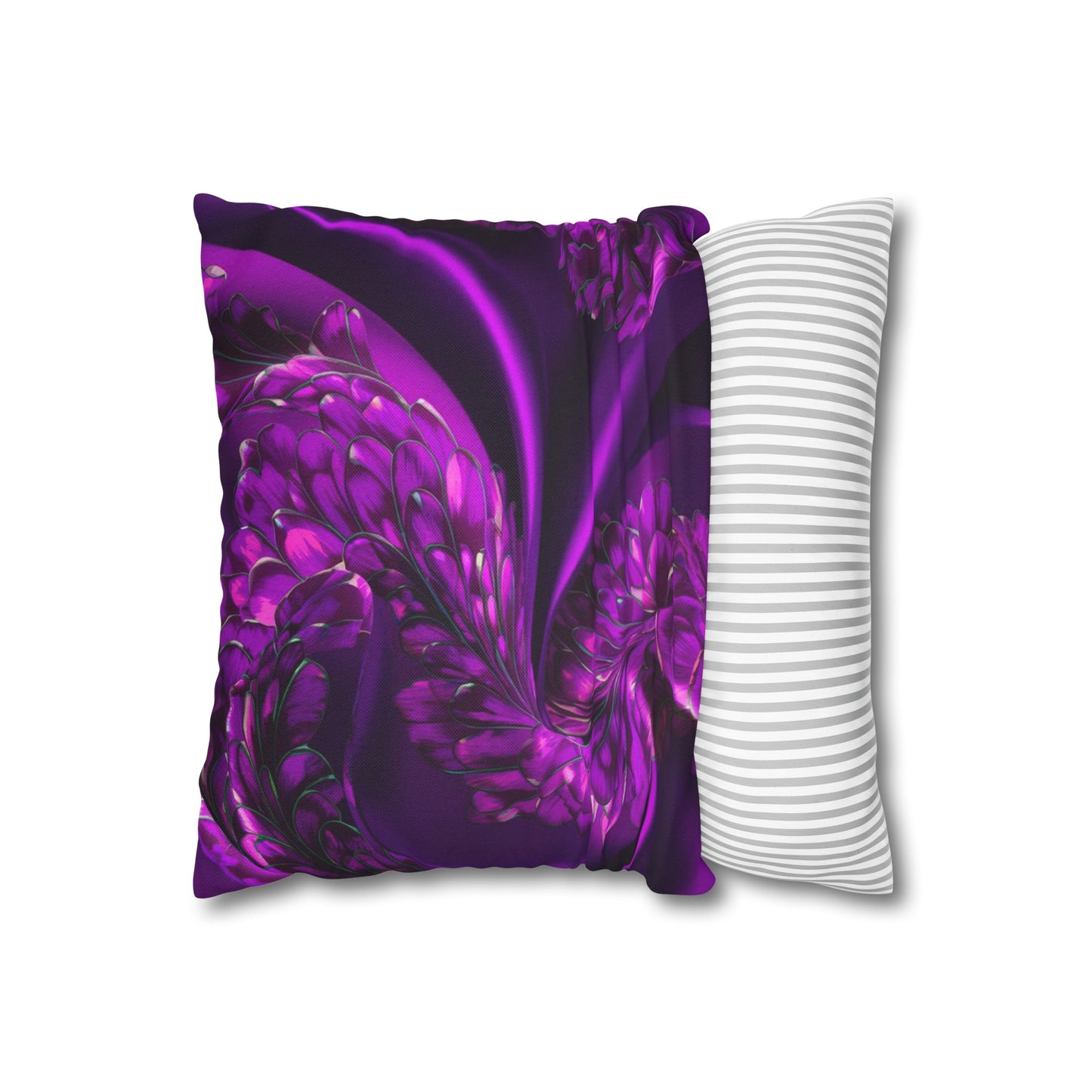 Purple Silk, Spun Polyester Square Pillowcase