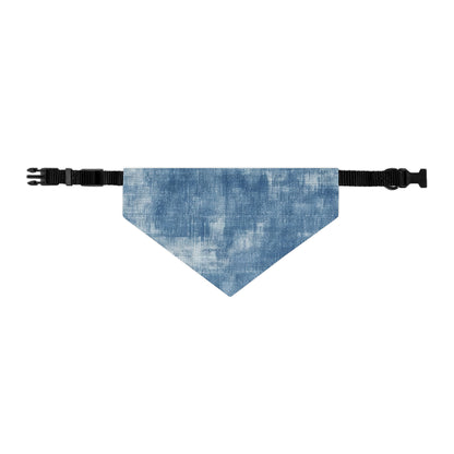 Faded Blue Washed-Out: Denim-Inspired, Style Fabric - Dog & Pet Bandana Collar