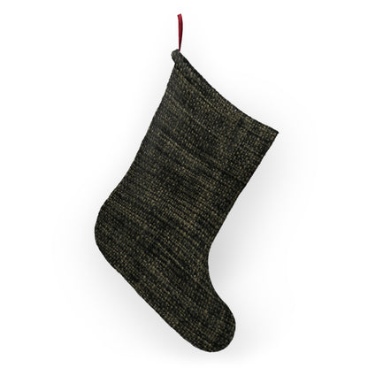 Sophisticated Seamless Texture - Black Denim-Inspired Fabric - Christmas Stockings