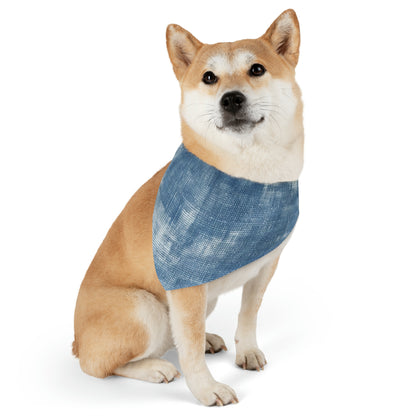 Faded Blue Washed-Out: Denim-Inspired, Style Fabric - Dog & Pet Bandana Collar