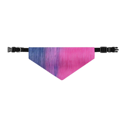 Dual Delight: Half-and-Half Pink & Blue Denim Daydream - Dog & Pet Bandana Collar