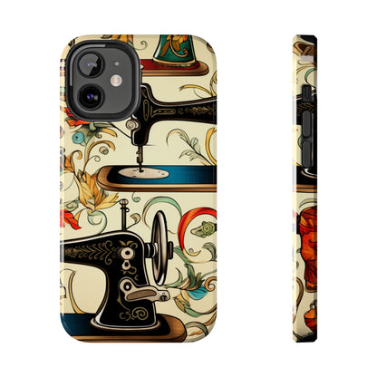 Classic Sewing Machines and Vibrant Thread Spools Pattern, Tailoring and Quilting - Tough Phone Cases