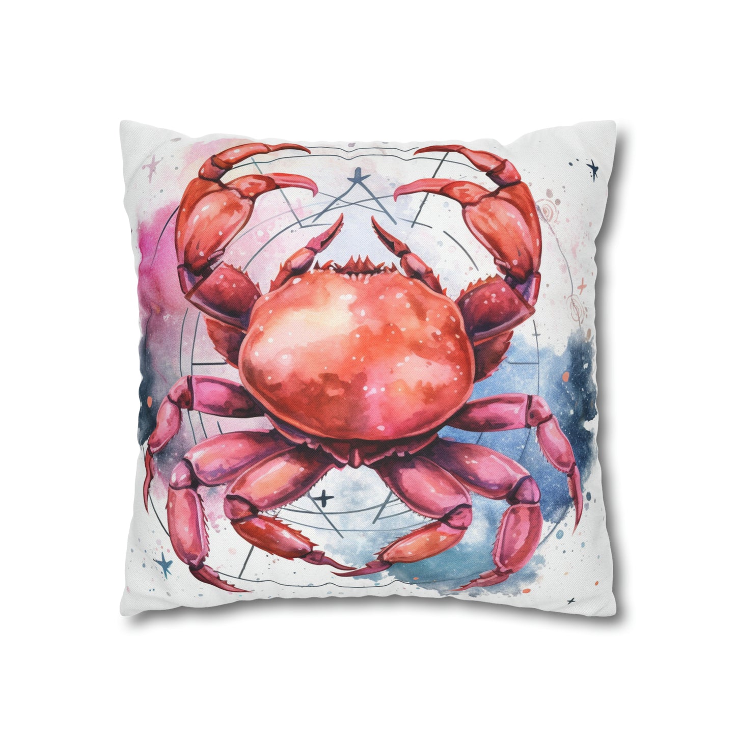 Cancer Star Sign - Elegant Zodiac Astrology Spun Polyester Square Pillow Case