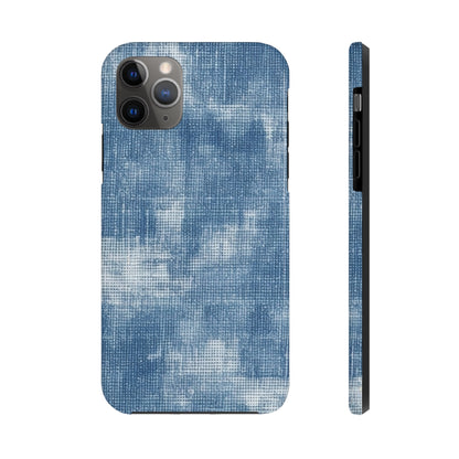 Faded Blue Washed-Out: Denim-Inspired, Style Fabric - Tough Phone Cases