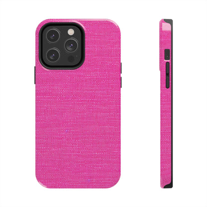 Hot Neon Pink Doll Like: Denim-Inspired, Bold & Bright Fabric - Tough Phone Cases