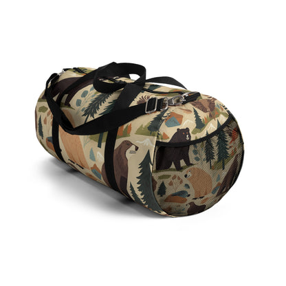 U.S. Wilderness Inspired: Grizzly Bears, Animals Pattern Duffel Bag