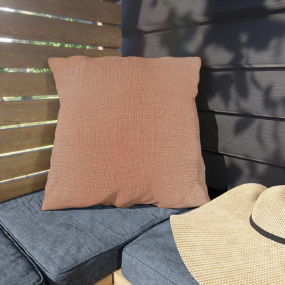 Soft Pink-Orange Peach: Denim-Inspired, Lush Fabric - Outdoor Pillows