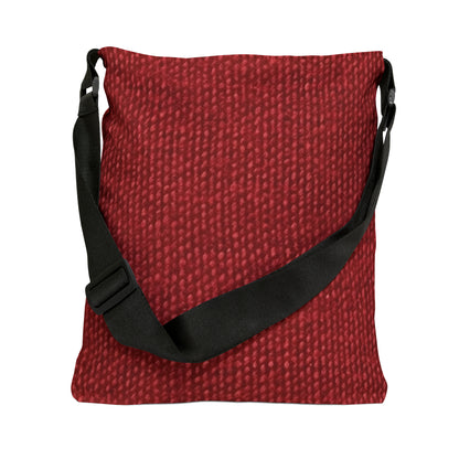 Bold Ruby Red: Denim-Inspired, Passionate Fabric Style - Adjustable Tote Bag (AOP)