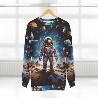 Viaje Galáctico: Viaje de Astronauta en Exploración Cósmica de Estrellas Celestiales - Sudadera Unisex (AOP)