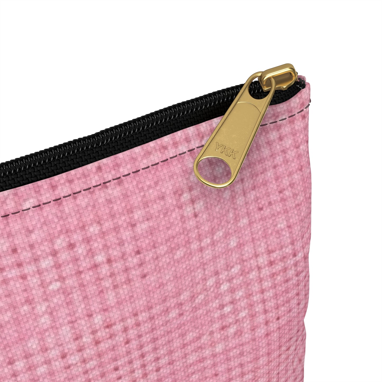 Pastel Rose Pink: Denim-Inspired, Refreshing Fabric Design - Accessory Pouch