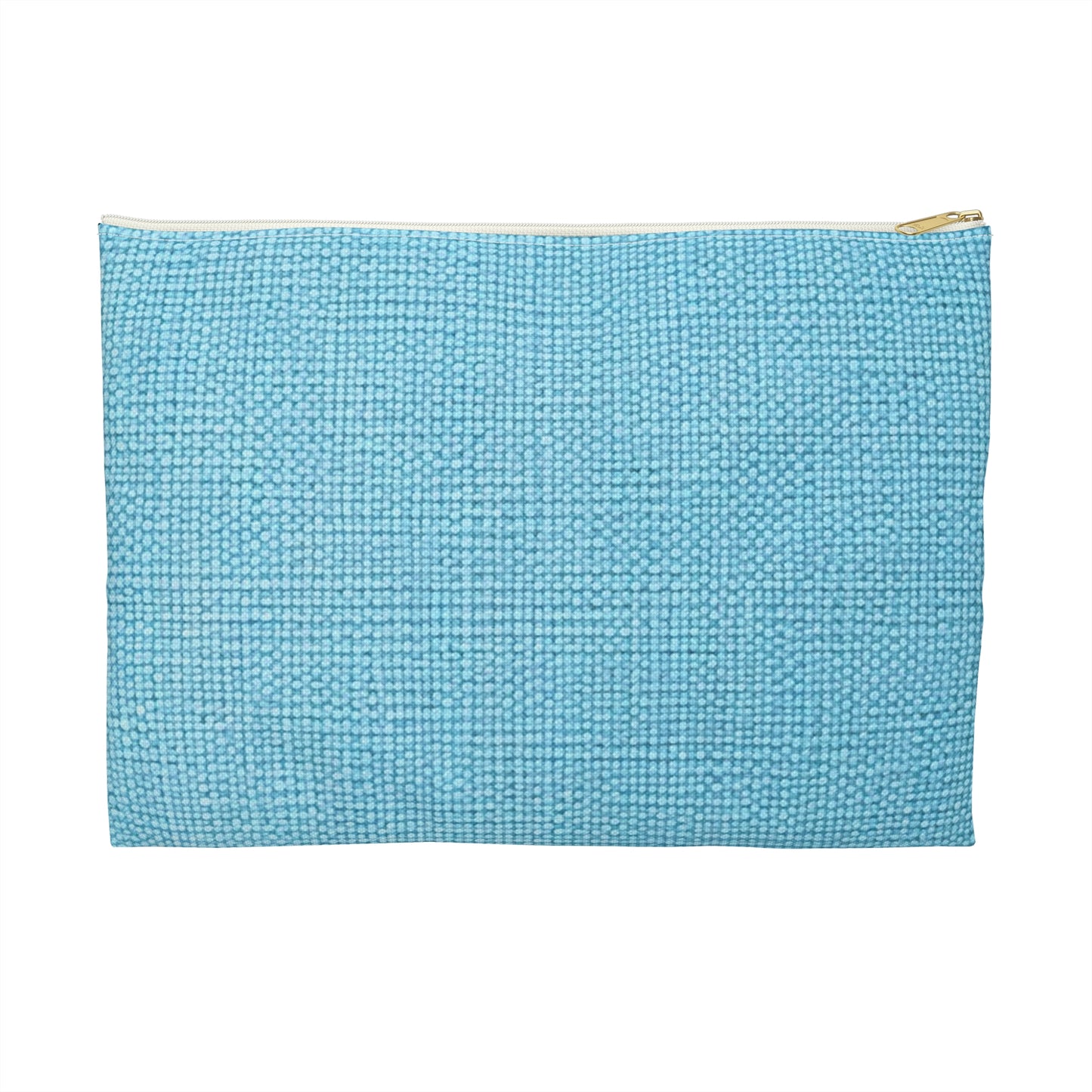 Bright Aqua Teal: Denim-Inspired Refreshing Blue Summer Fabric - Accessory Pouch