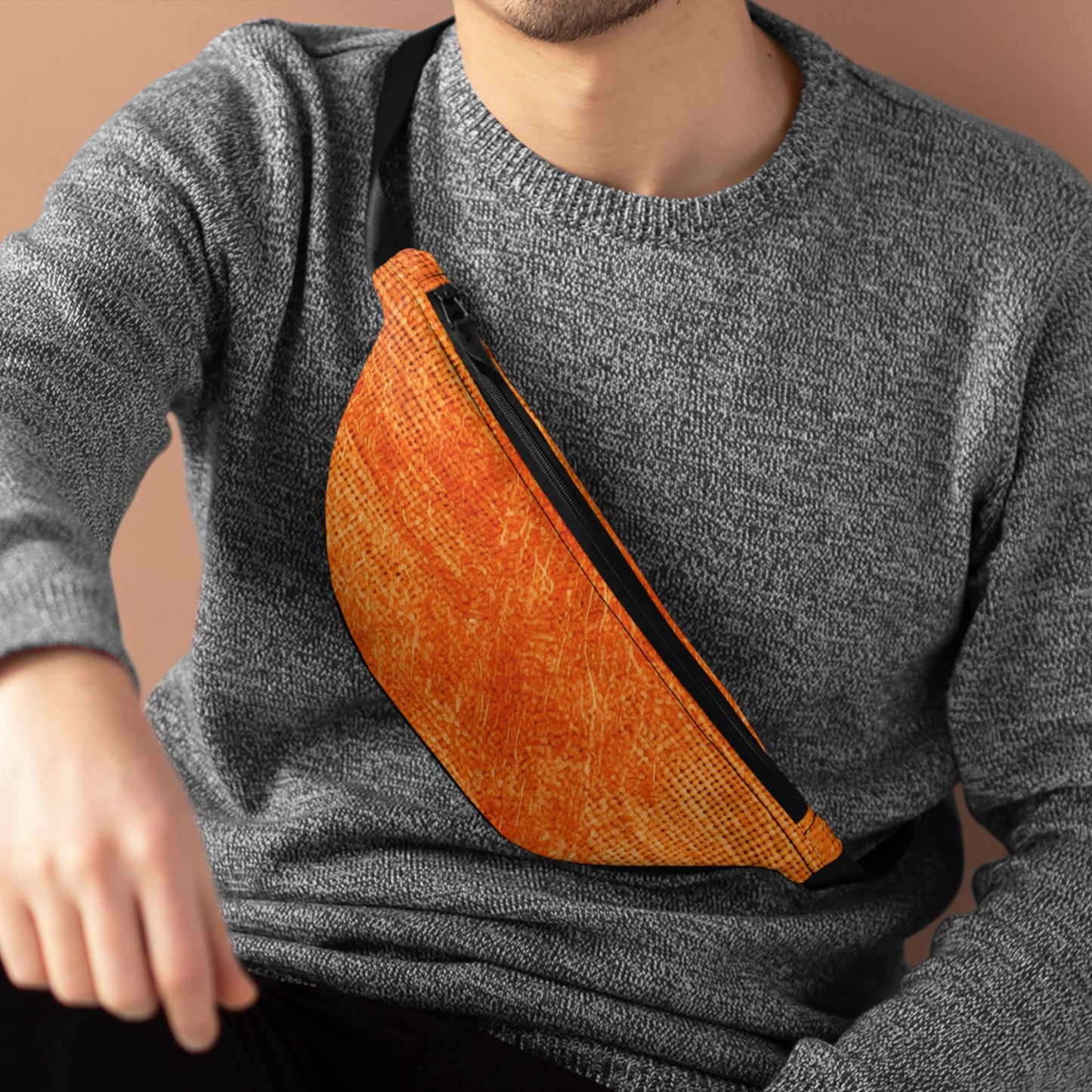 Naranja quemado/óxido: tela de color otoñal inspirada en la mezclilla - Fanny Pack