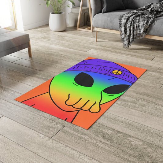 Peace Alien Pride Dobby Rug