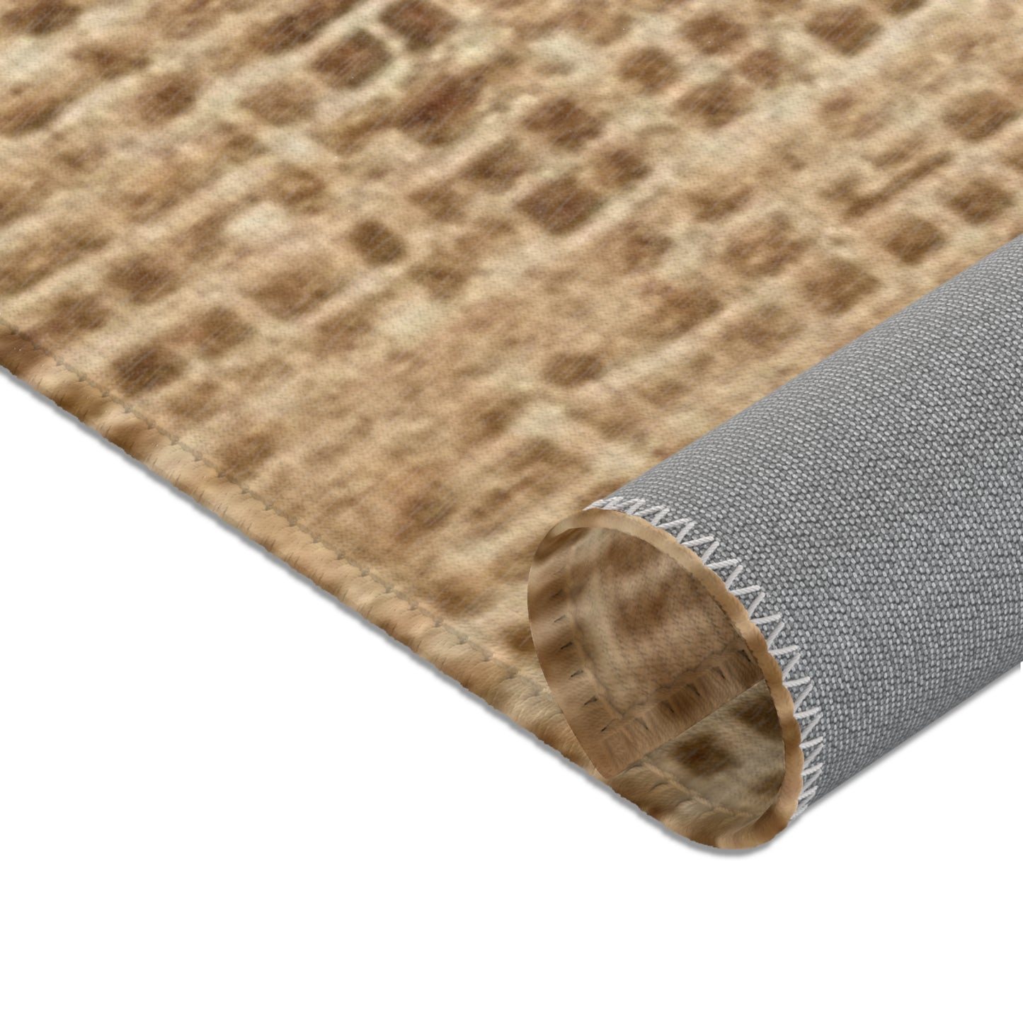 Burlap Fabric Faux Graphic, Area Rugs