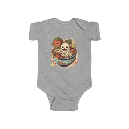 Japanese Halloween Ghost Ramen Classic Haunted Japan Holiday Design - Infant Fine Jersey Bodysuit