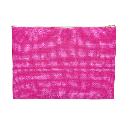 Hot Neon Pink Doll Like: Denim-Inspired, Bold & Bright Fabric - Accessory Pouch