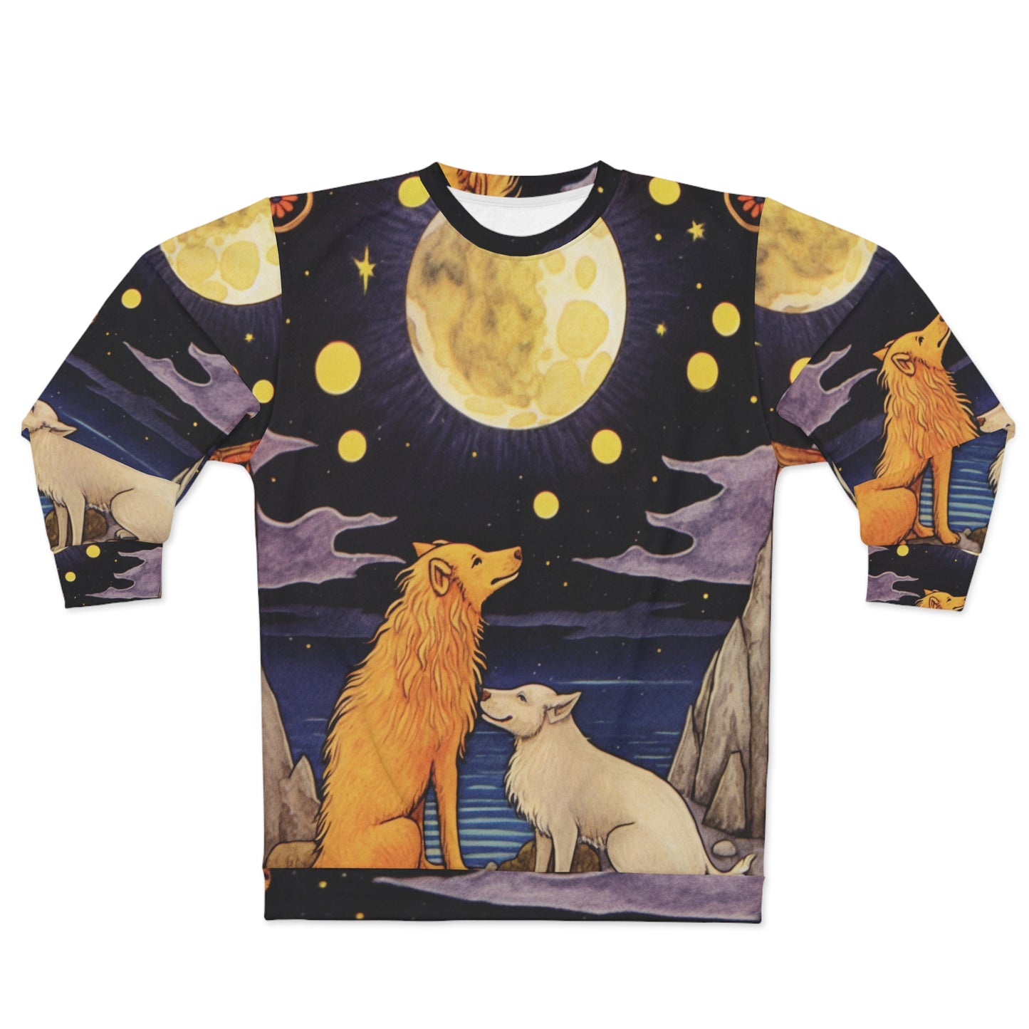 Moon Tarot Card Art - Abraza tu intuición y tus sueños - Sudadera unisex (AOP) 