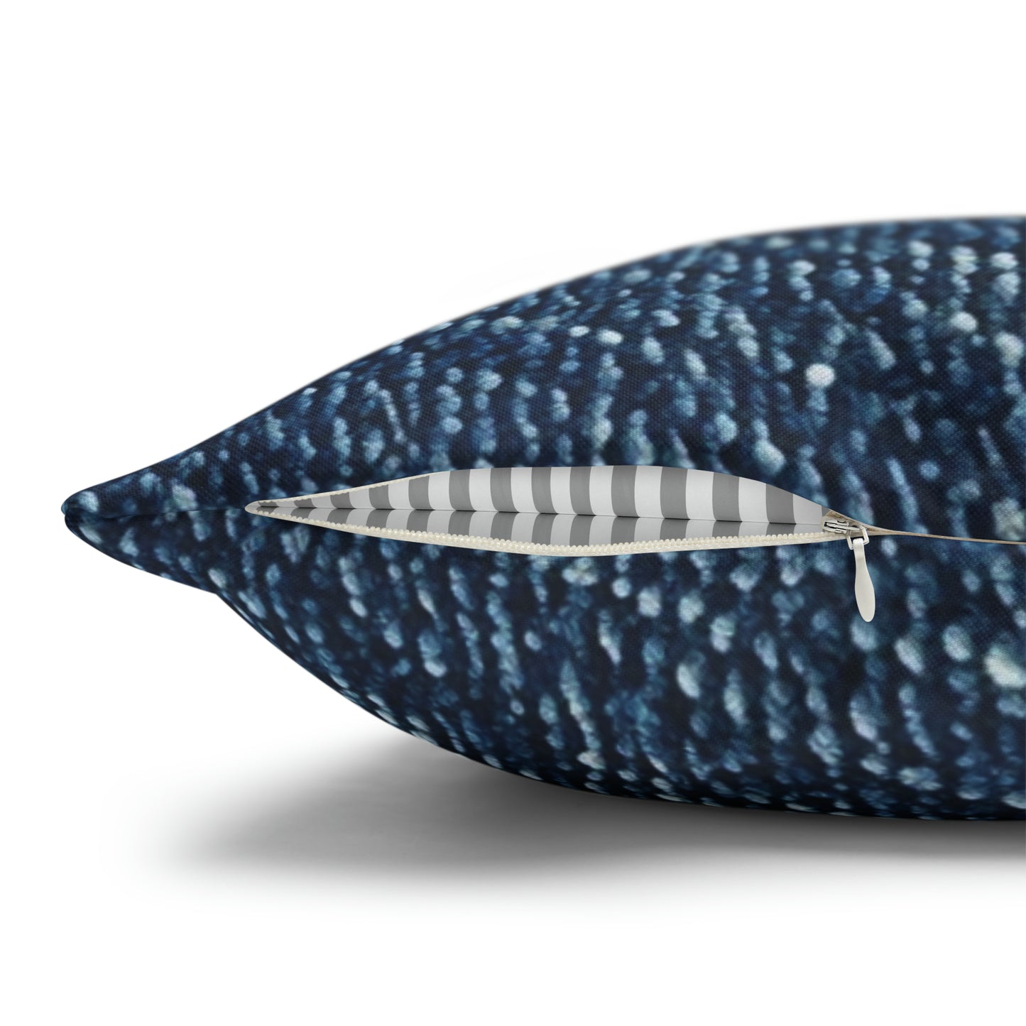 Denim-Inspired Design - Distinct Textured Fabric Pattern - Spun Polyester Square Pillow Case