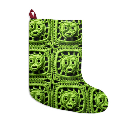 Halloween Green Alien Crochet Galactic Space Zombie Style - Christmas Stockings