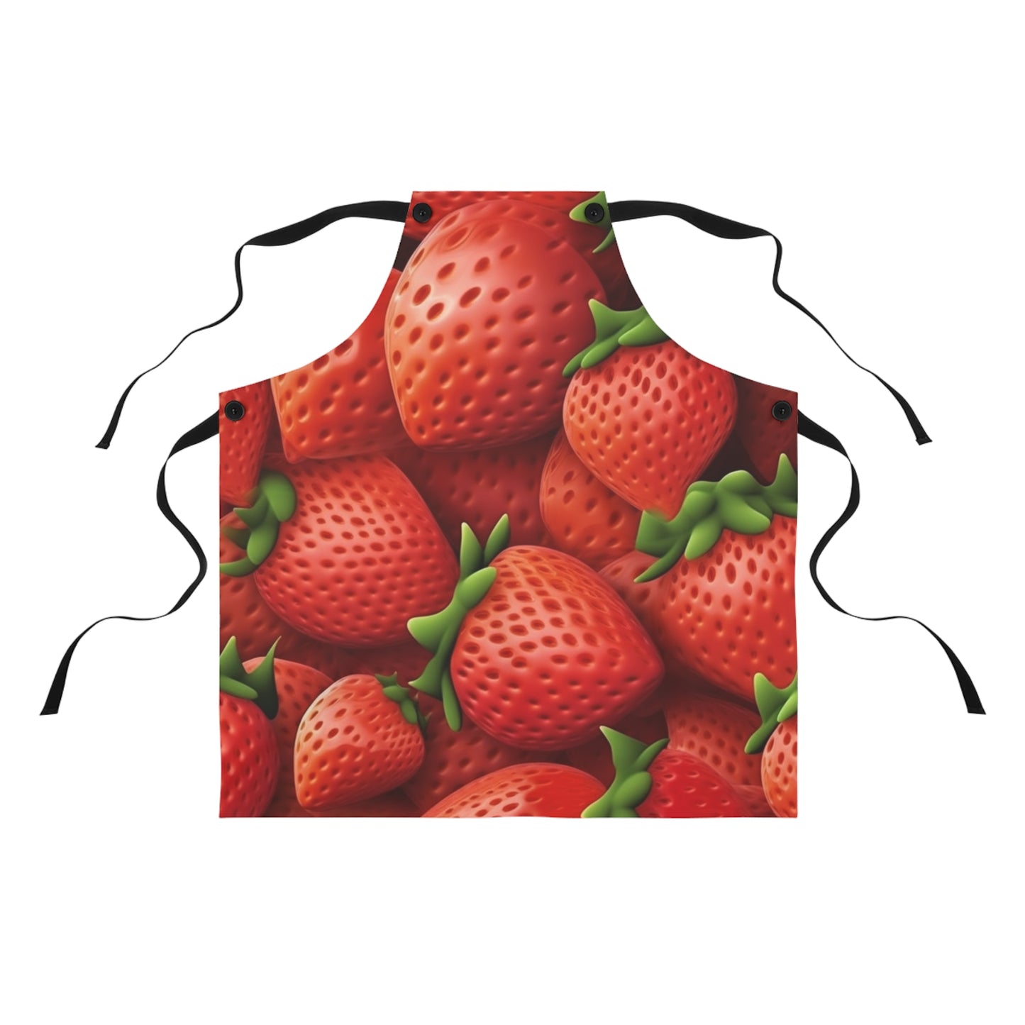 Garden Strawberries- Wild Sweet Gourmet - Farm Growing Ripe Red Fruit -Apron (AOP)