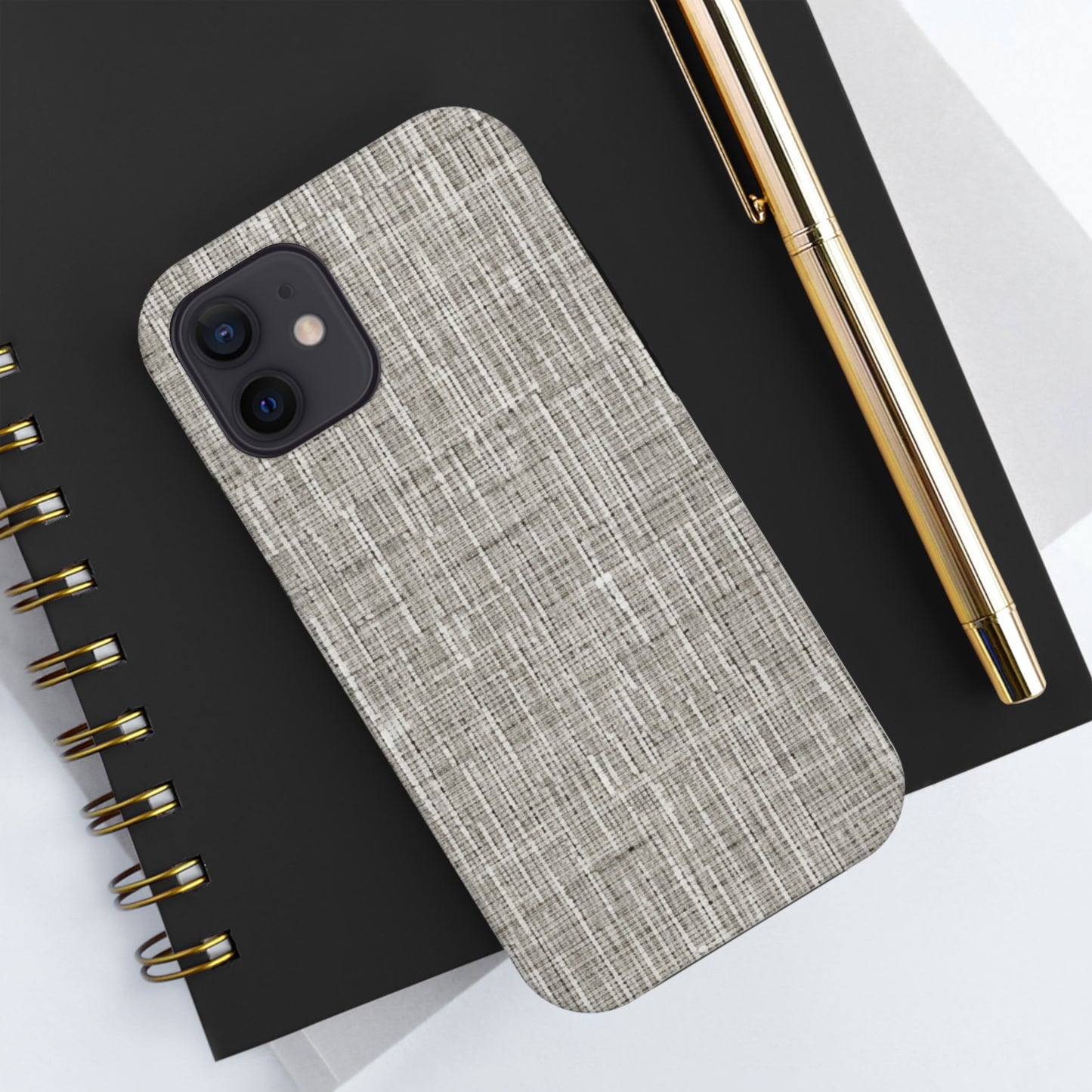 Silver Grey: Denim-Inspired, Contemporary Fabric Design - Tough Phone Cases