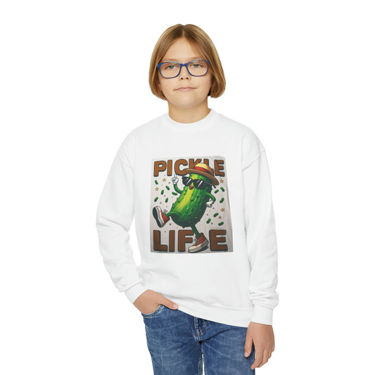 Pickle Shirt, Pickle Life Gift, Youth Crewneck Sweatshirt