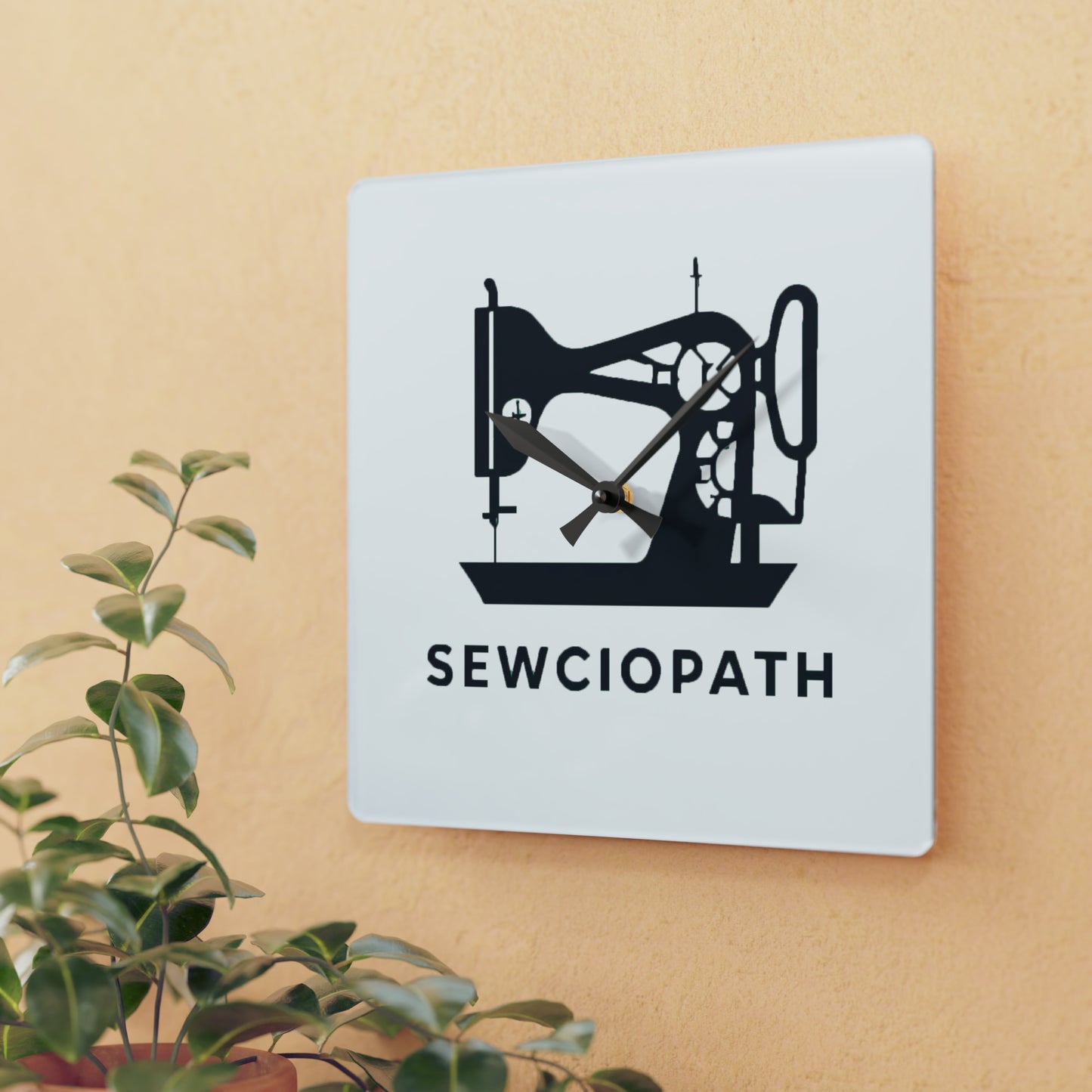 Sewciopath - Acrylic Wall Clock