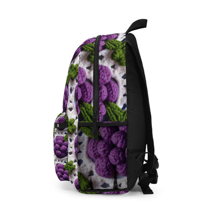 Crochet Grapes Pattern - Granny Square Design - Fresh Fruit Pick - Orchard Purple Snack Food - Backpack