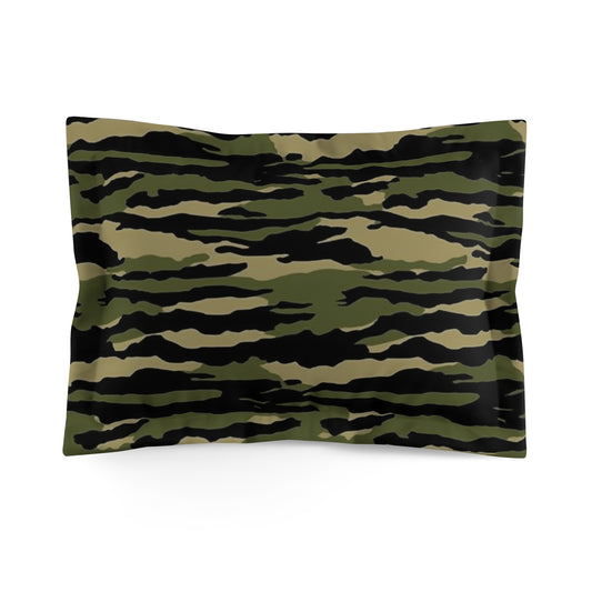 Tiger Stripe Camouflage: Military Style - Microfiber Pillow Sham