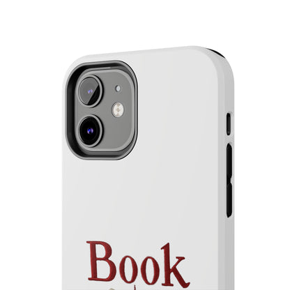 Open Book Embroidery Art: Book Lover Text for Avid Readers - Tough Phone Cases