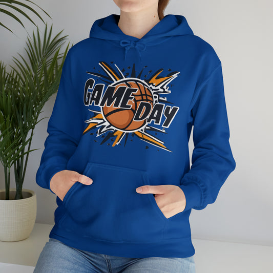 Game Day Slam Dunk Energy - Gráfico dinámico de explosión de baloncesto - Sudadera con capucha unisex Heavy Blend™