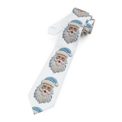 Blue Santa Chenille Patch - Chritmas - Necktie