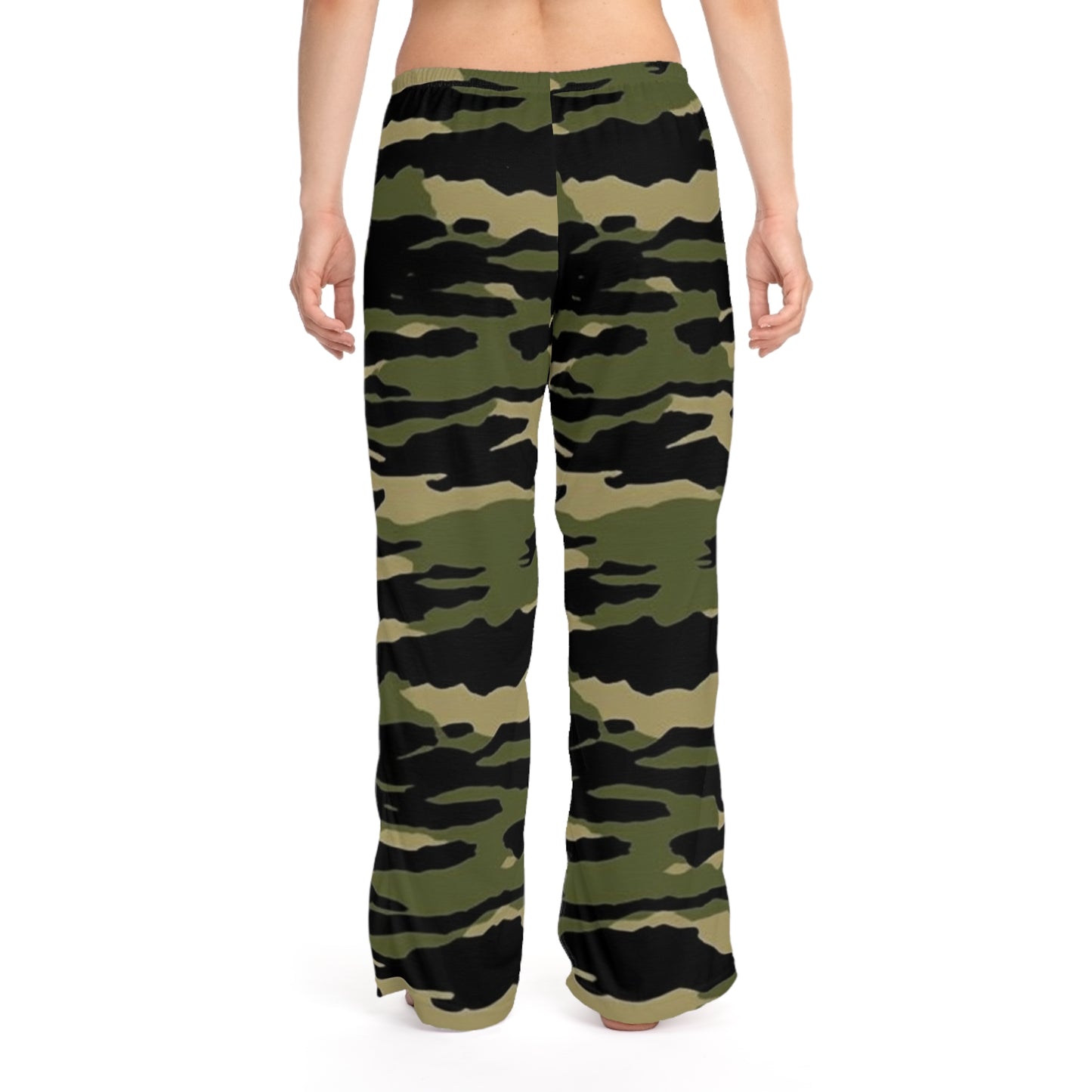 Tiger Stripe Camouflage: Military Style - Women's Pajama Pants (AOP)