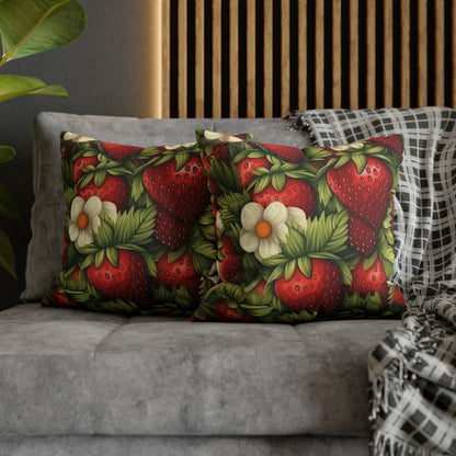 Strawberry Euphoria: The Ultimate Guide to Celebrating Life's Sweetest BerrySpun Polyester Square Pillow Case