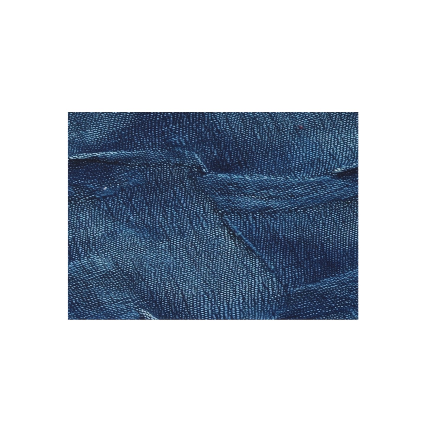 Dark Blue: Distressed Denim-Inspired Fabric Design - Outdoor Rug