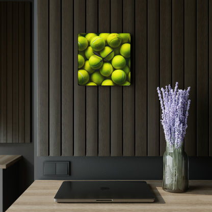 Tennis Ball Acrylic Wall Clock