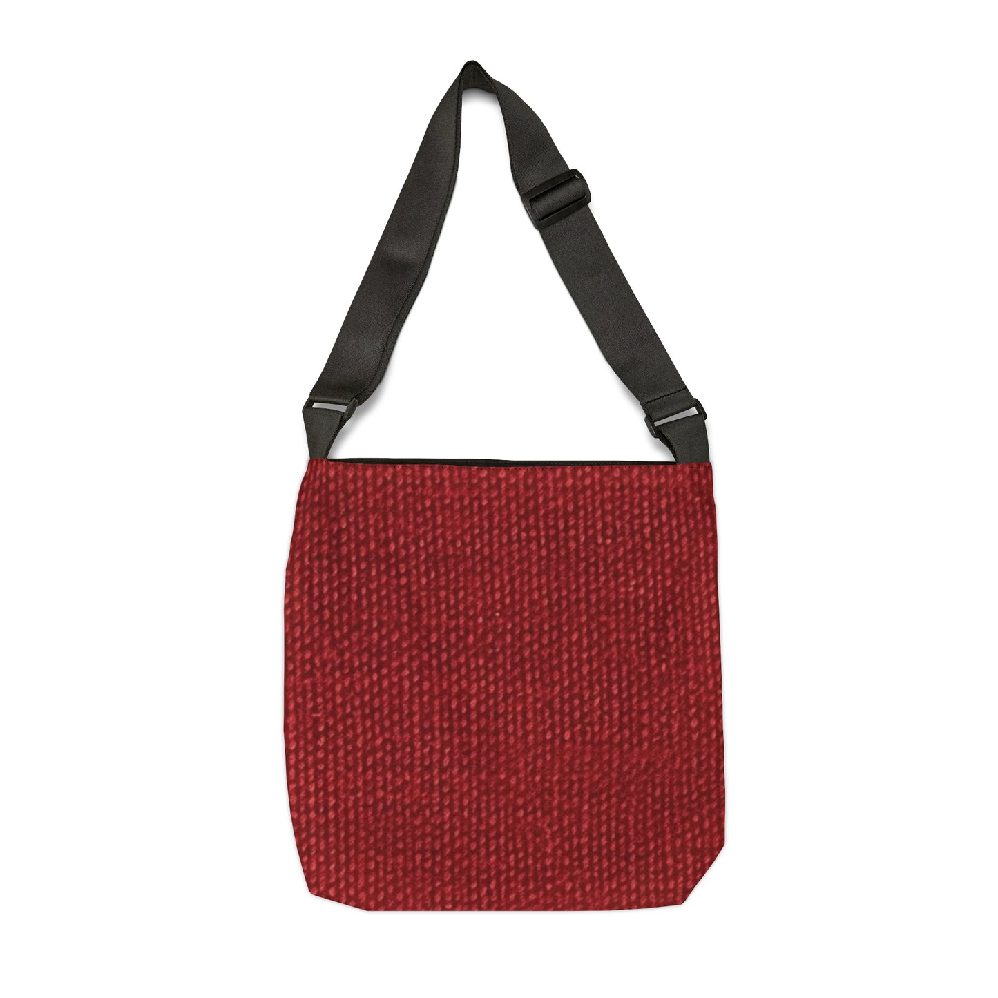 Bold Ruby Red: Denim-Inspired, Passionate Fabric Style - Adjustable Tote Bag (AOP)