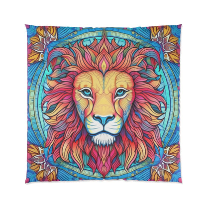 Astrological Leo - Cosmic Zodiac Constellation, Lion Symbol Art - Comforter