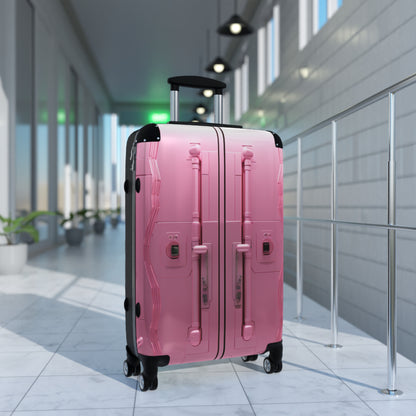 Modern Sci-Fi Portal: Sleek Pink Futuristic Doorway - Contemporary Suitcase