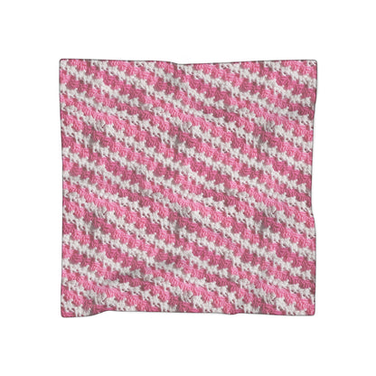 Hot Pink & White Knit, Vibrant Yarn Blend, Modern Chic Texture - Poly Scarf