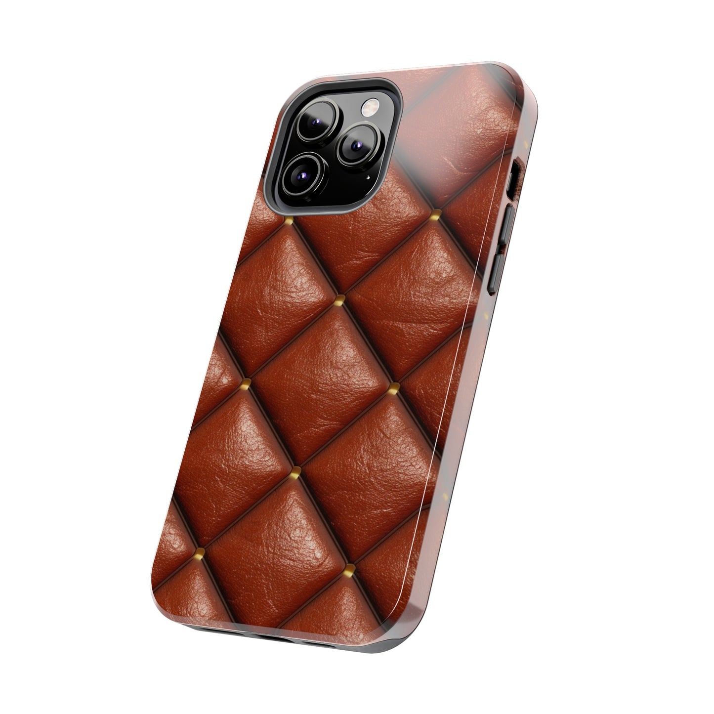 Brown Leather Cognac Pattern Rugged Durable Design Style - Tough Phone Cases