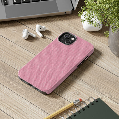 Pastel Rose Pink: Denim-Inspired, Refreshing Fabric Design - Tough Phone Cases