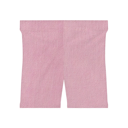 Blushing Garment Dye Pink: tela de tonos suaves inspirada en la mezclilla - Shorts ciclistas para mujer (AOP) 